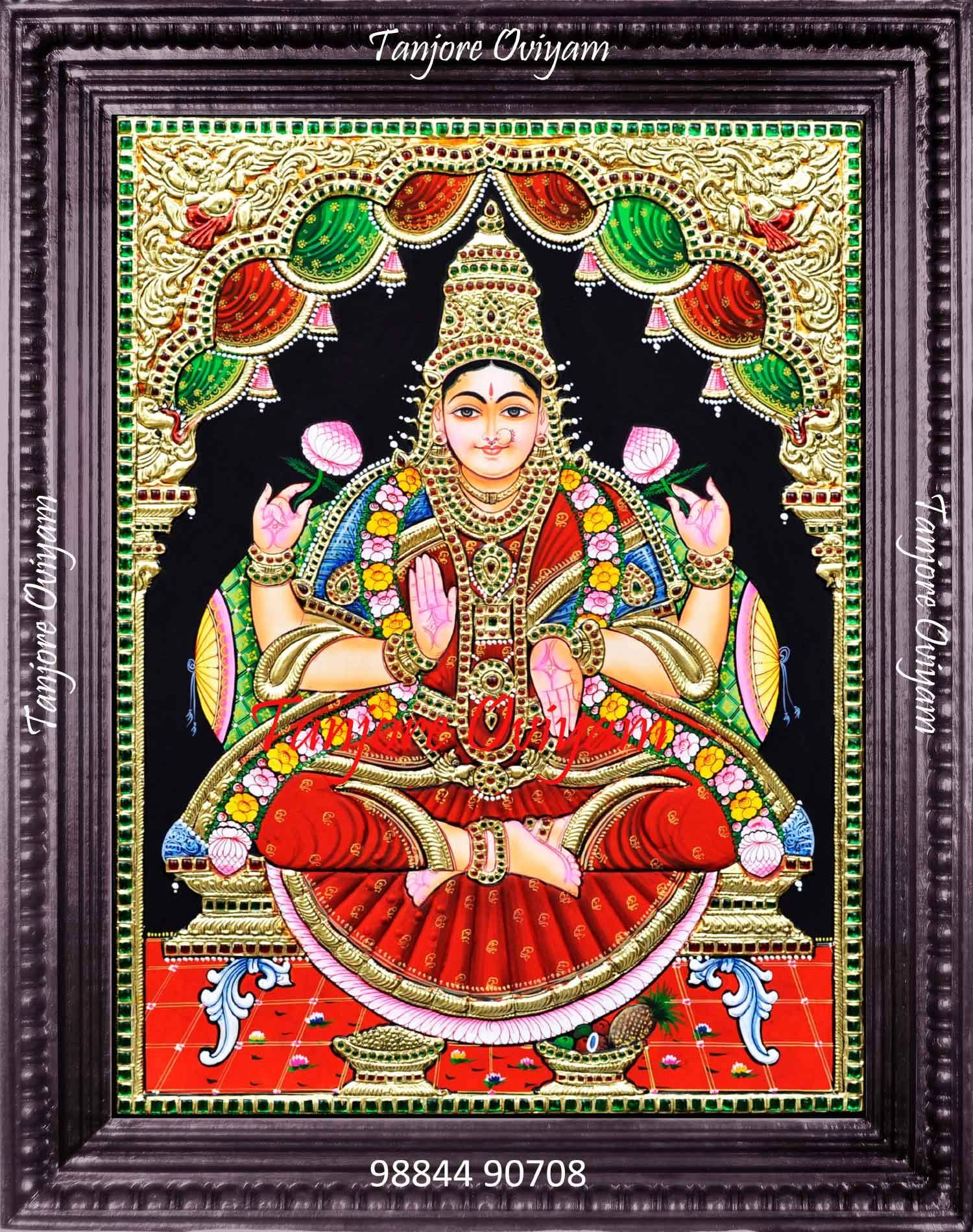 Goddess Lakshmi Tanjore Painting